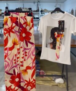 Ensemble Fillette Avec Tissu Motif Éte Parfais l’sif