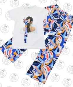 Ensemble Fille 12-14 ans – T-shirt + Pantalon imprimé
